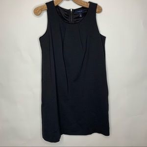 Lands' End Black Lined Shift Dress Sz 10 Pockets